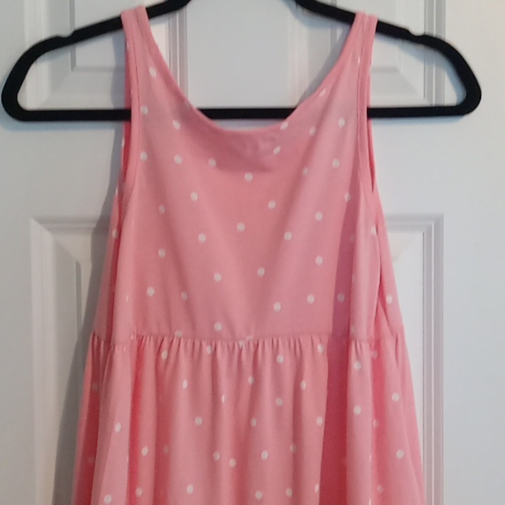 Old Navy Pink and White Polka Dot Kids Dress - Picture 4 of 6